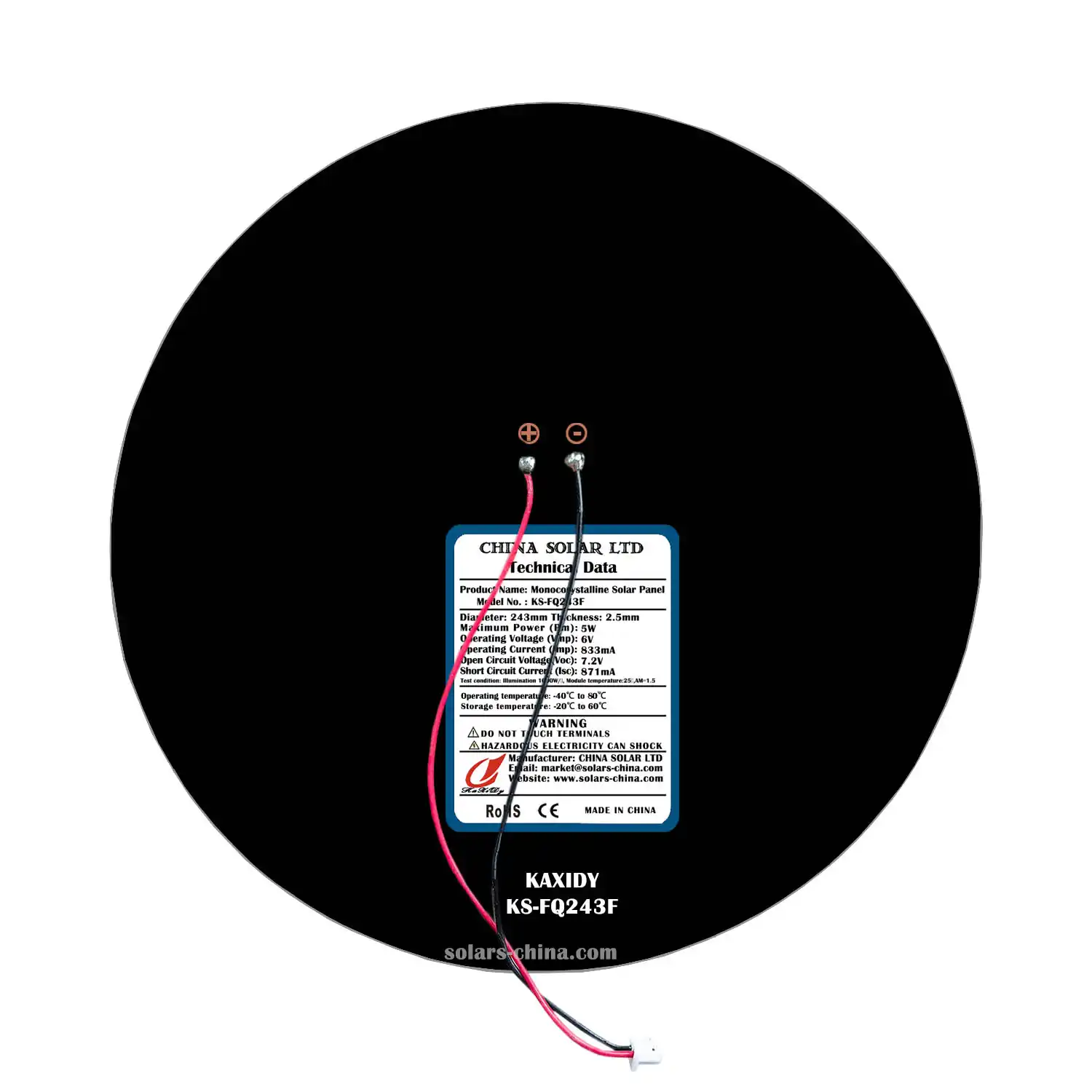 Flexible Round Solar Panel 6V