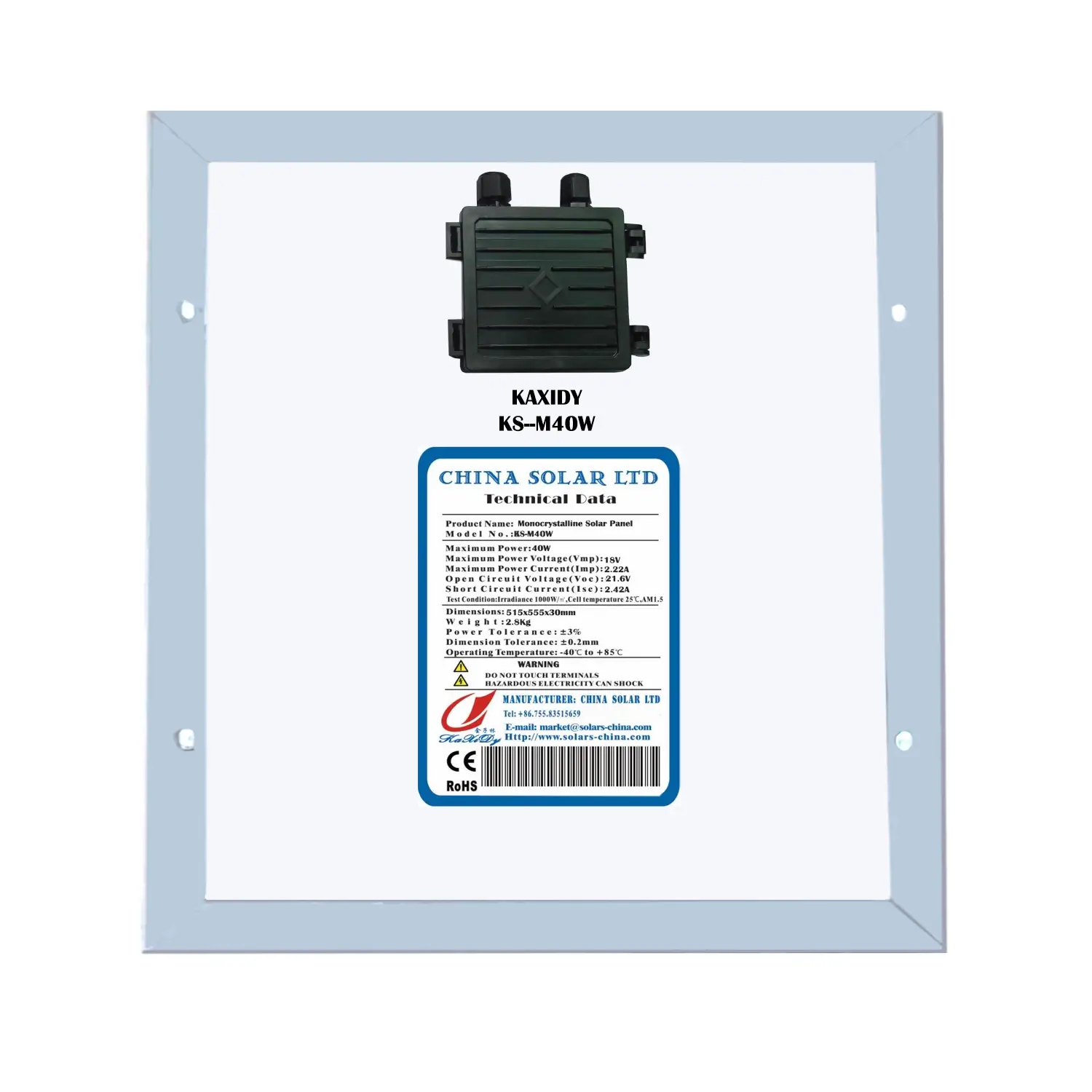 Monokristalline Solarmodule 40W