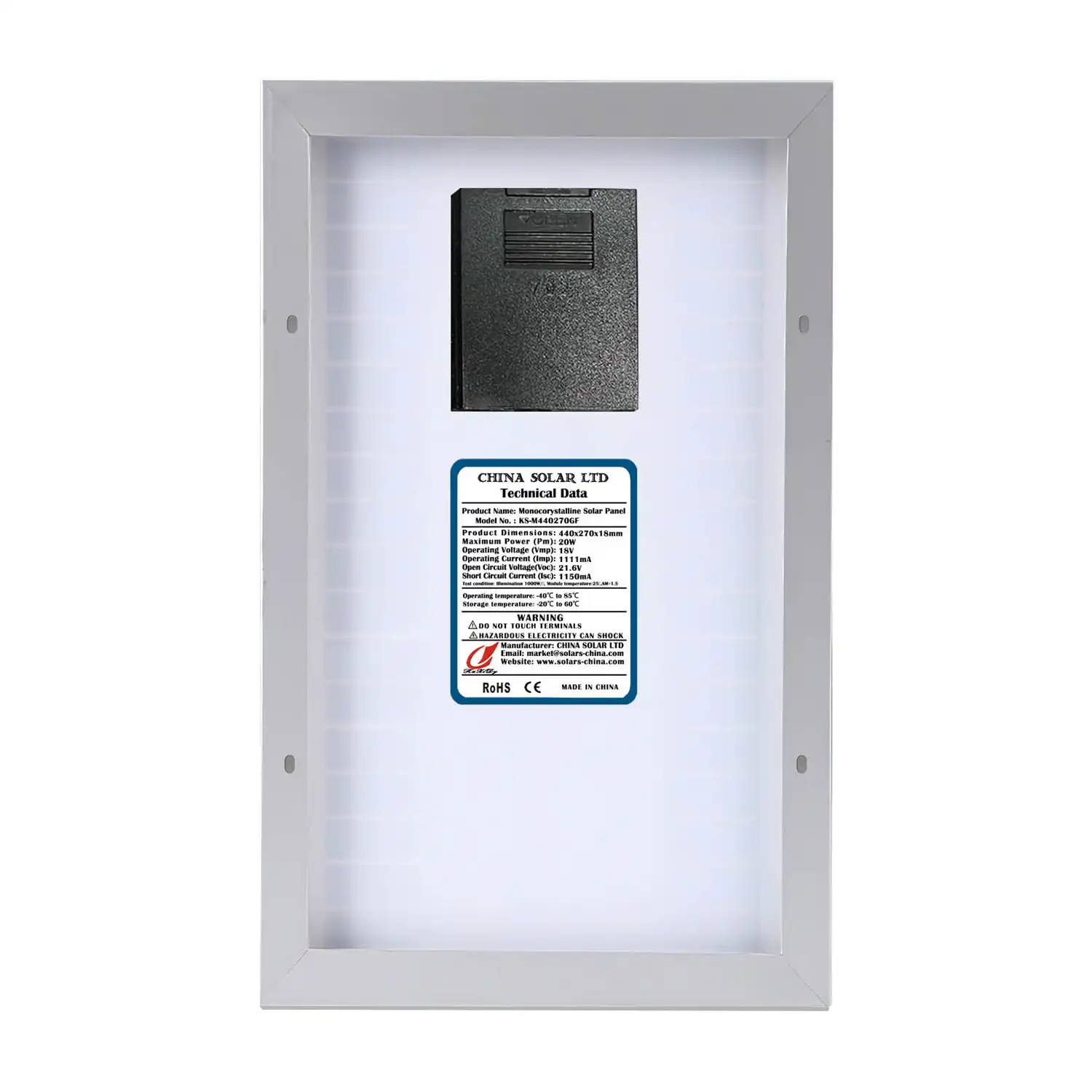 Monocrystalline Solar Panel 18V