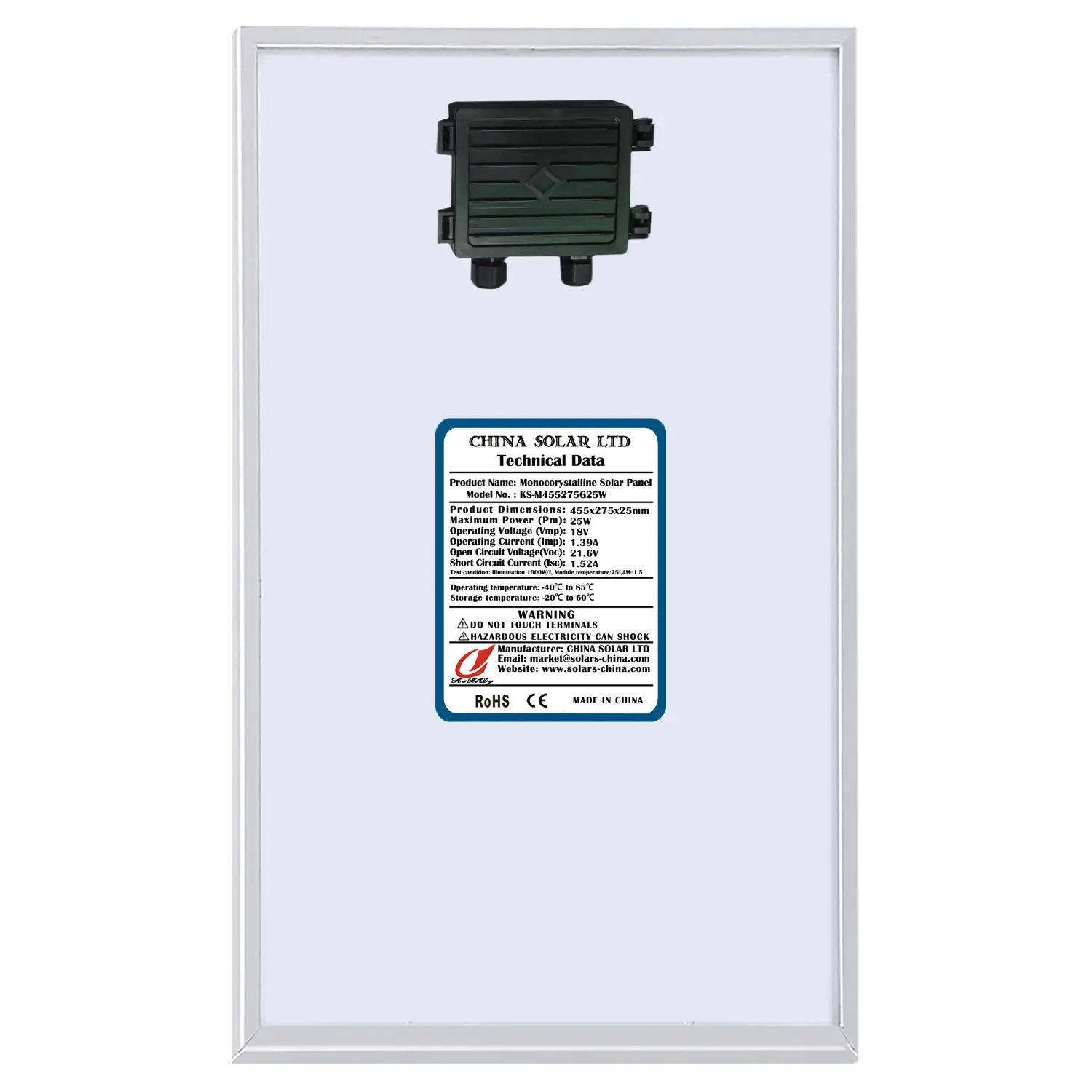 Monocrystalline Solar Module 25W