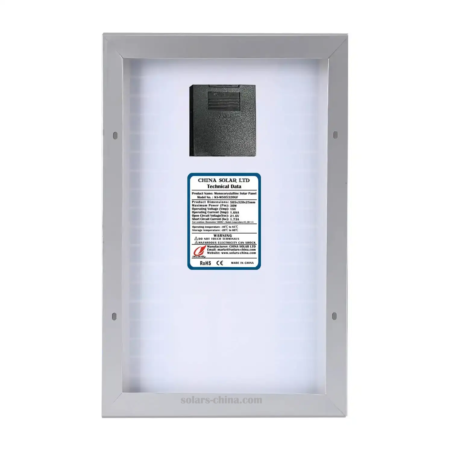 Monocrystalline Solar Panel 18V