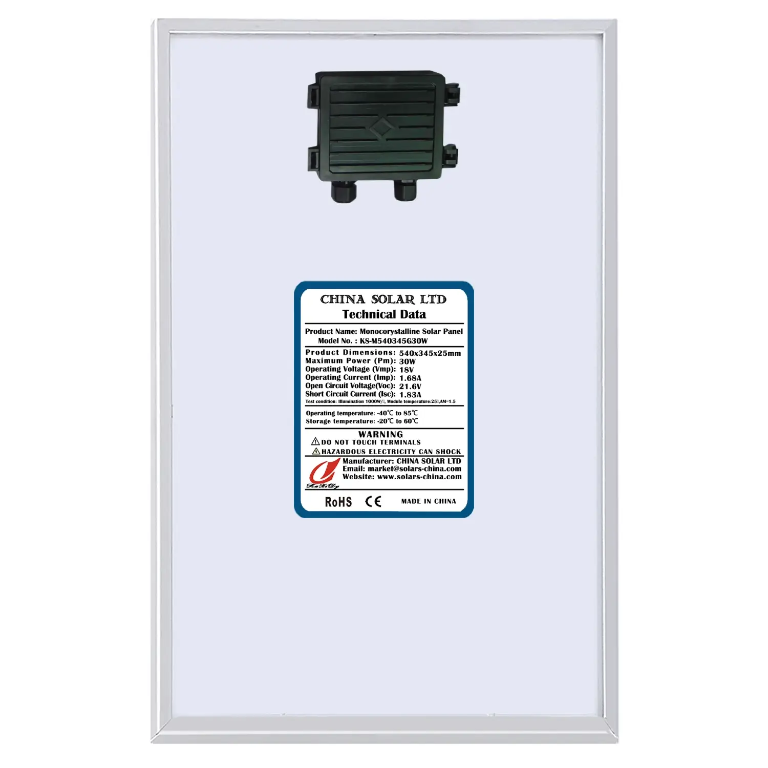 Monocrystalline Solar Module 30W