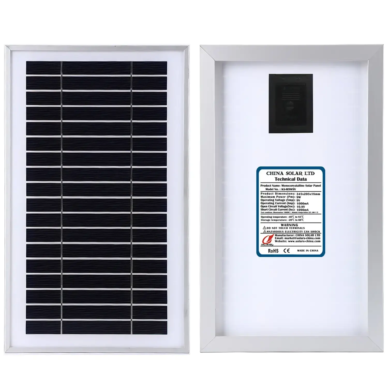 PV solar module 9W 9V