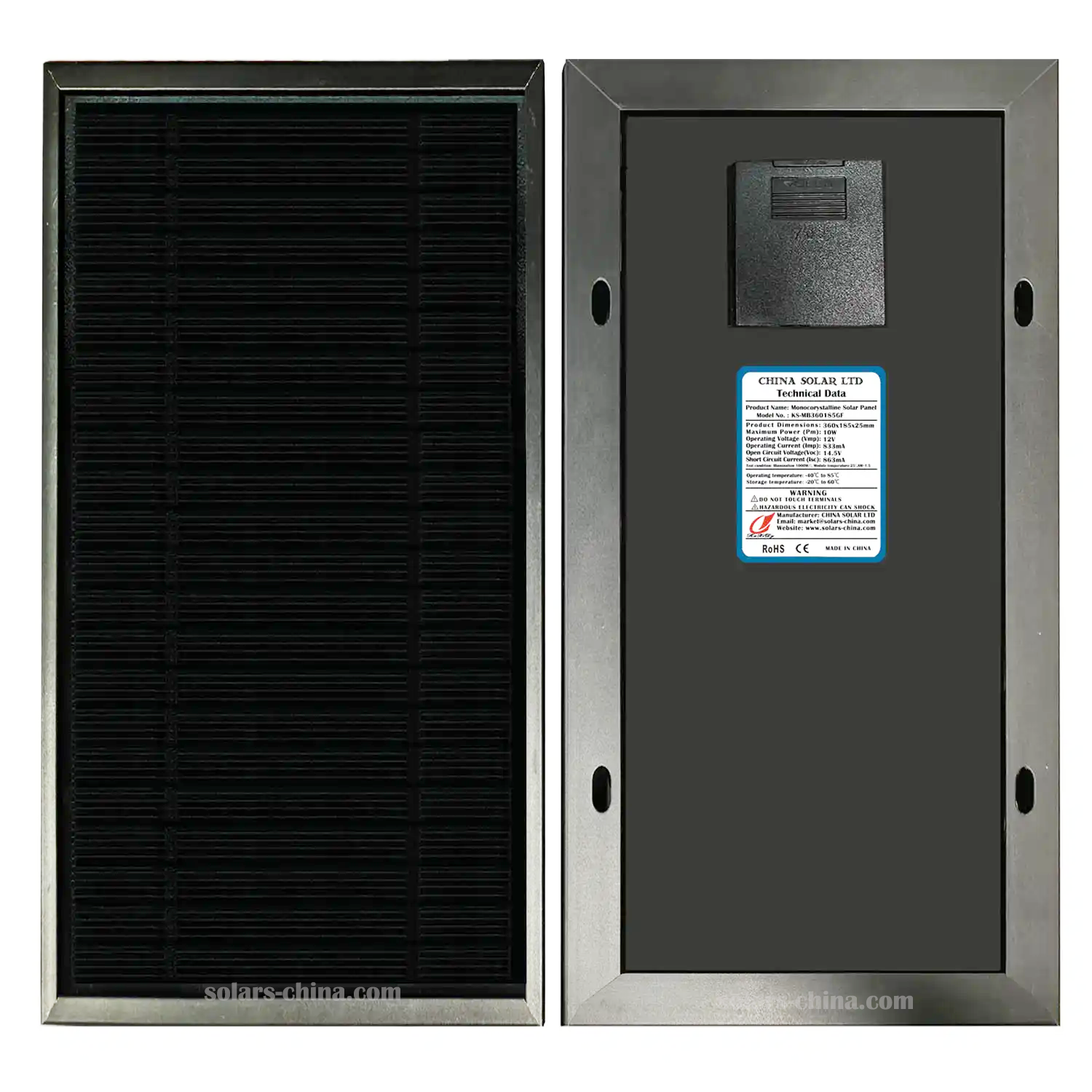 black solar panel 10W