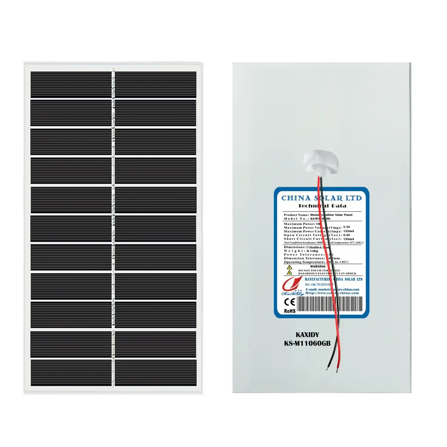 pv solar panel 5.5V 1W