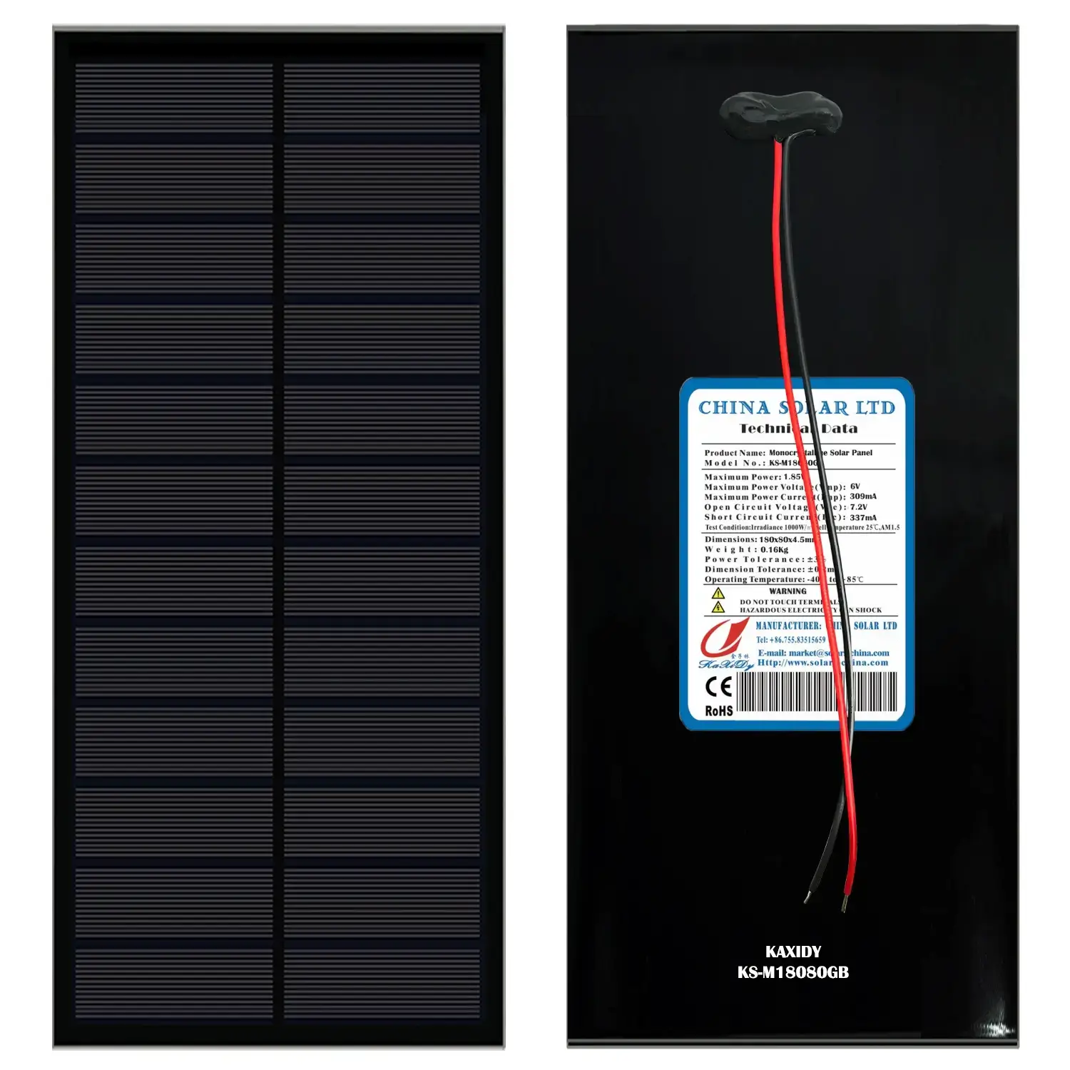 small solar panel 1.85W 6V