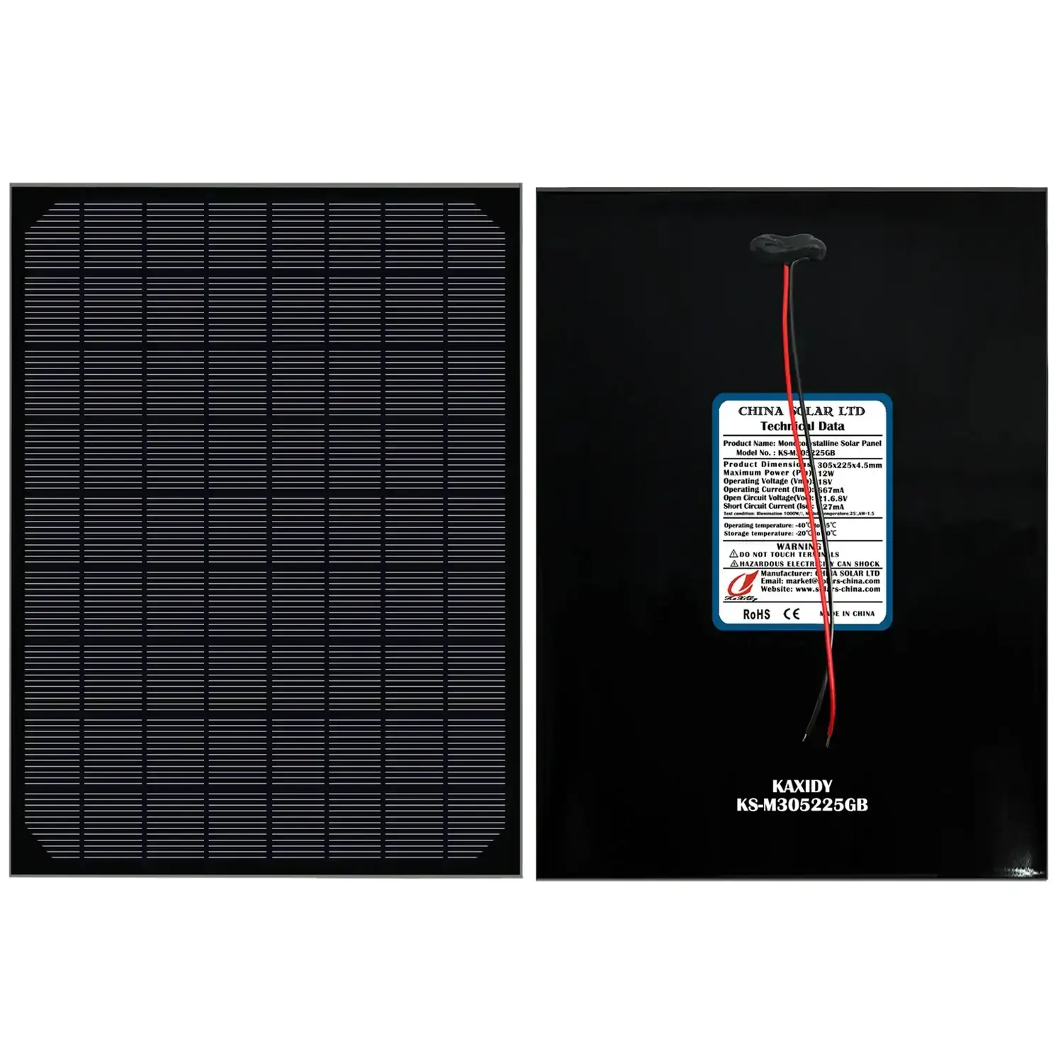 low power solar panel 12W