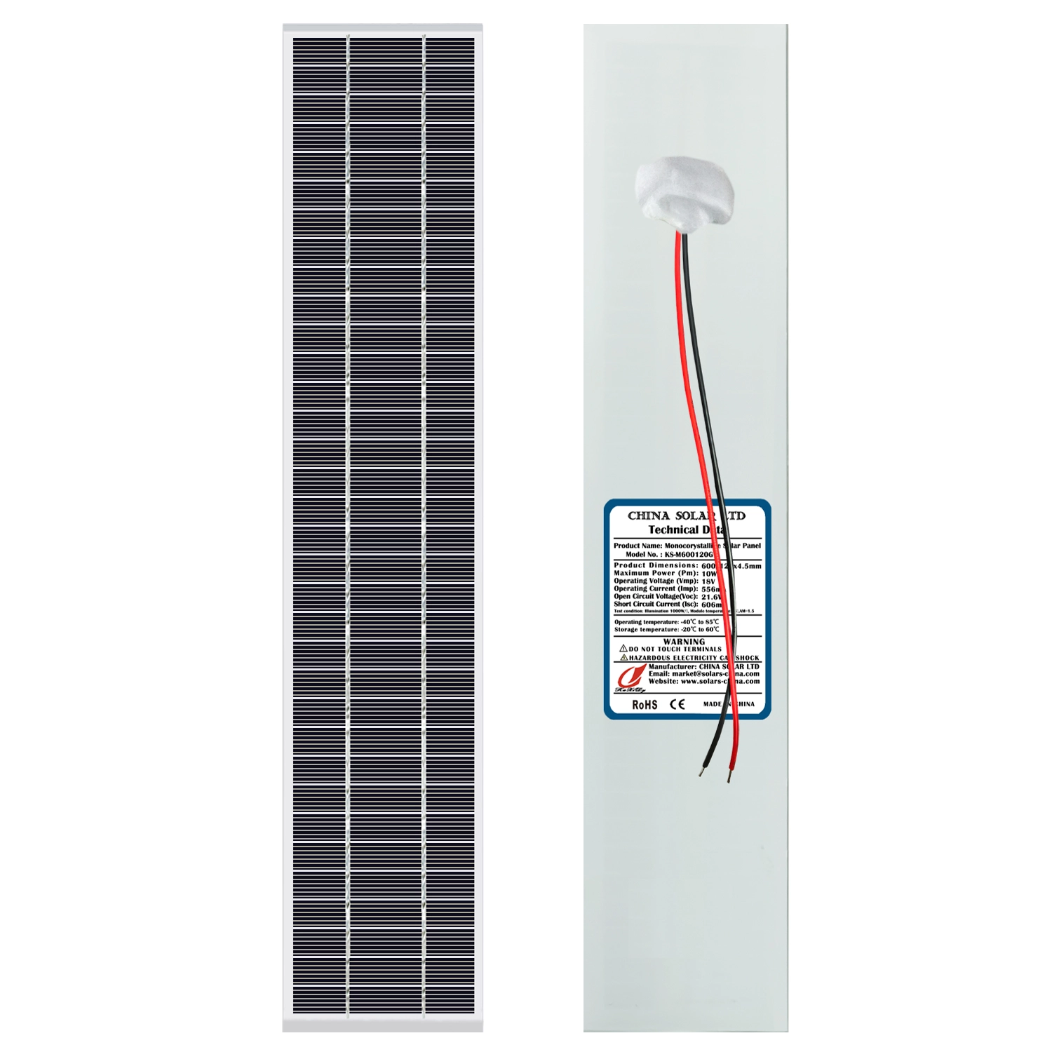 10W solar battery panel