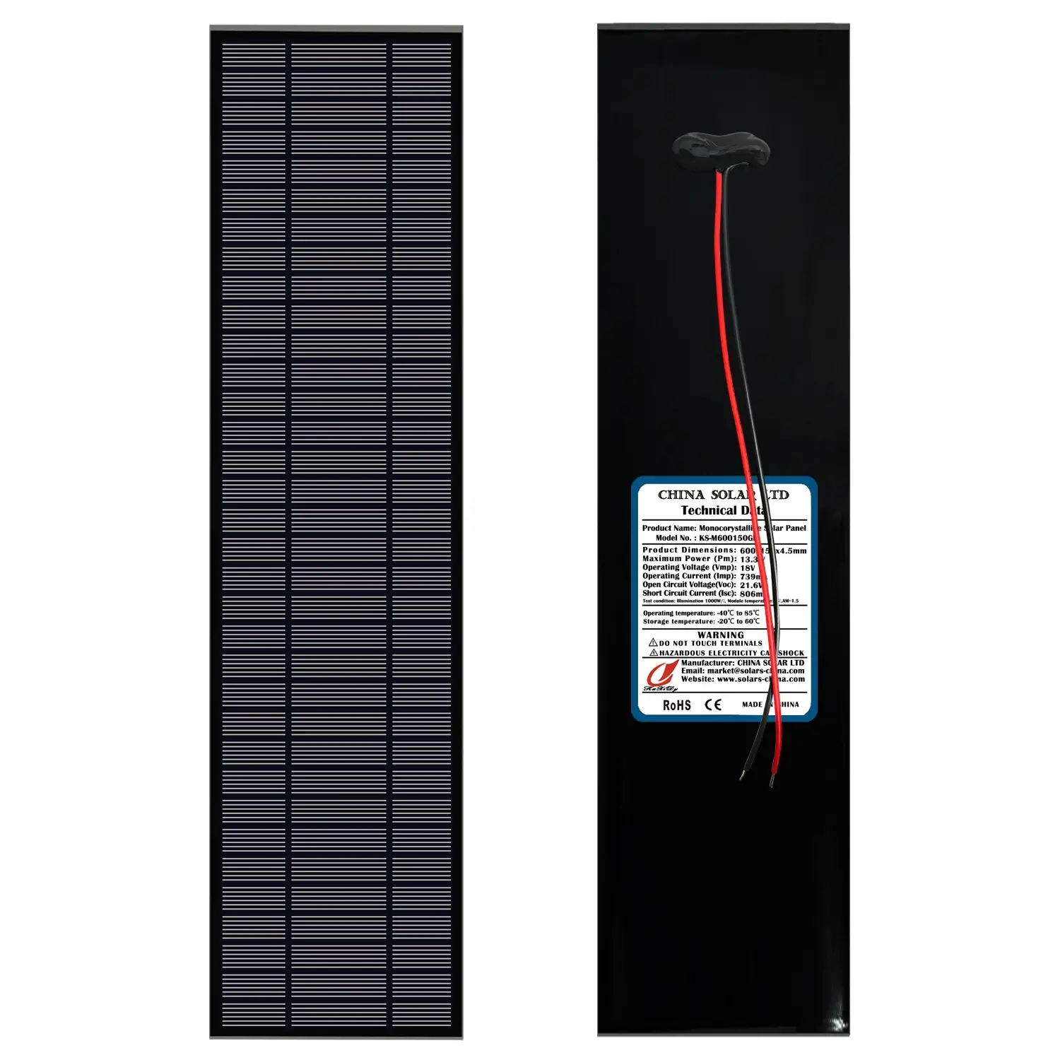 13W solar battery panel