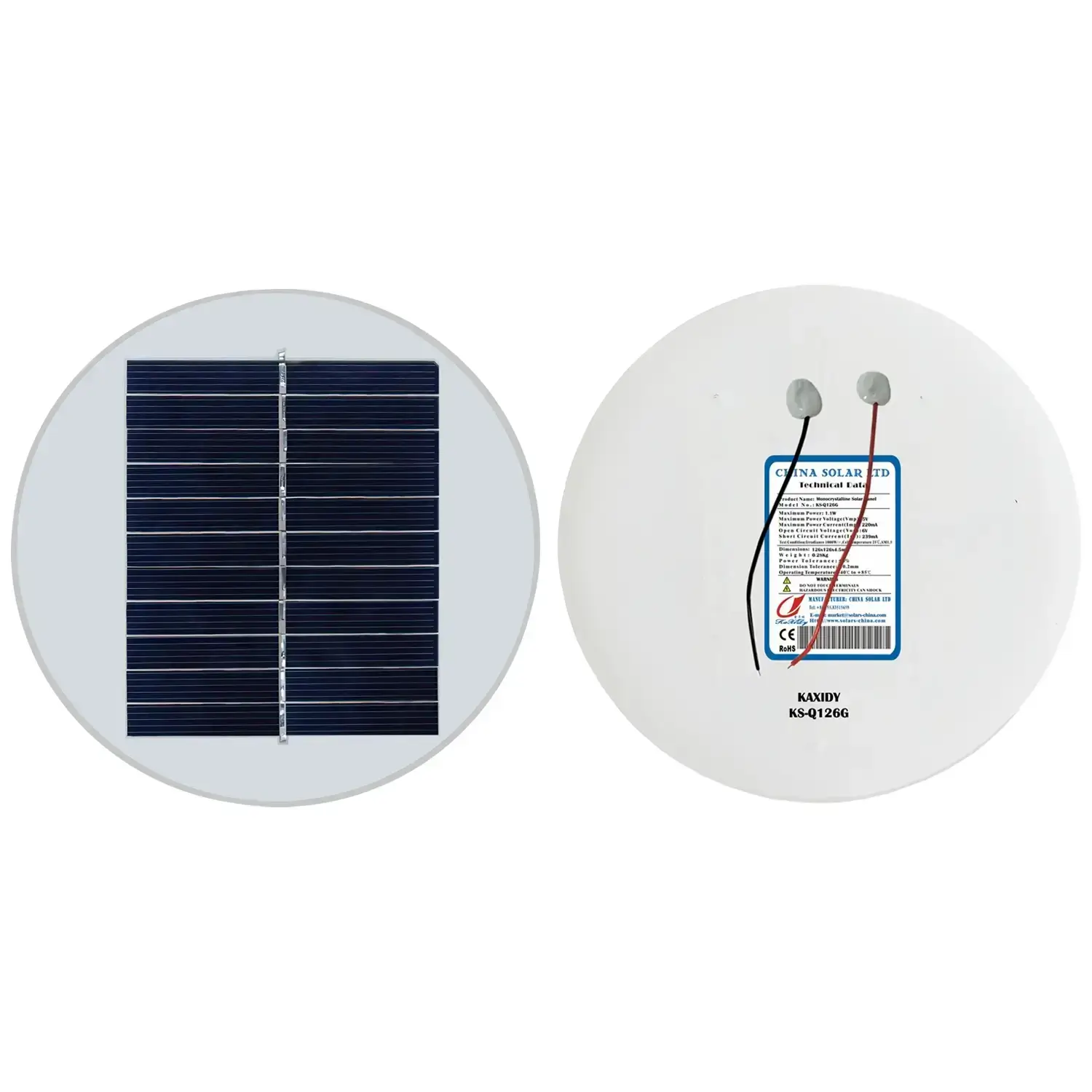 circular solar panel 1.2W 5.5V