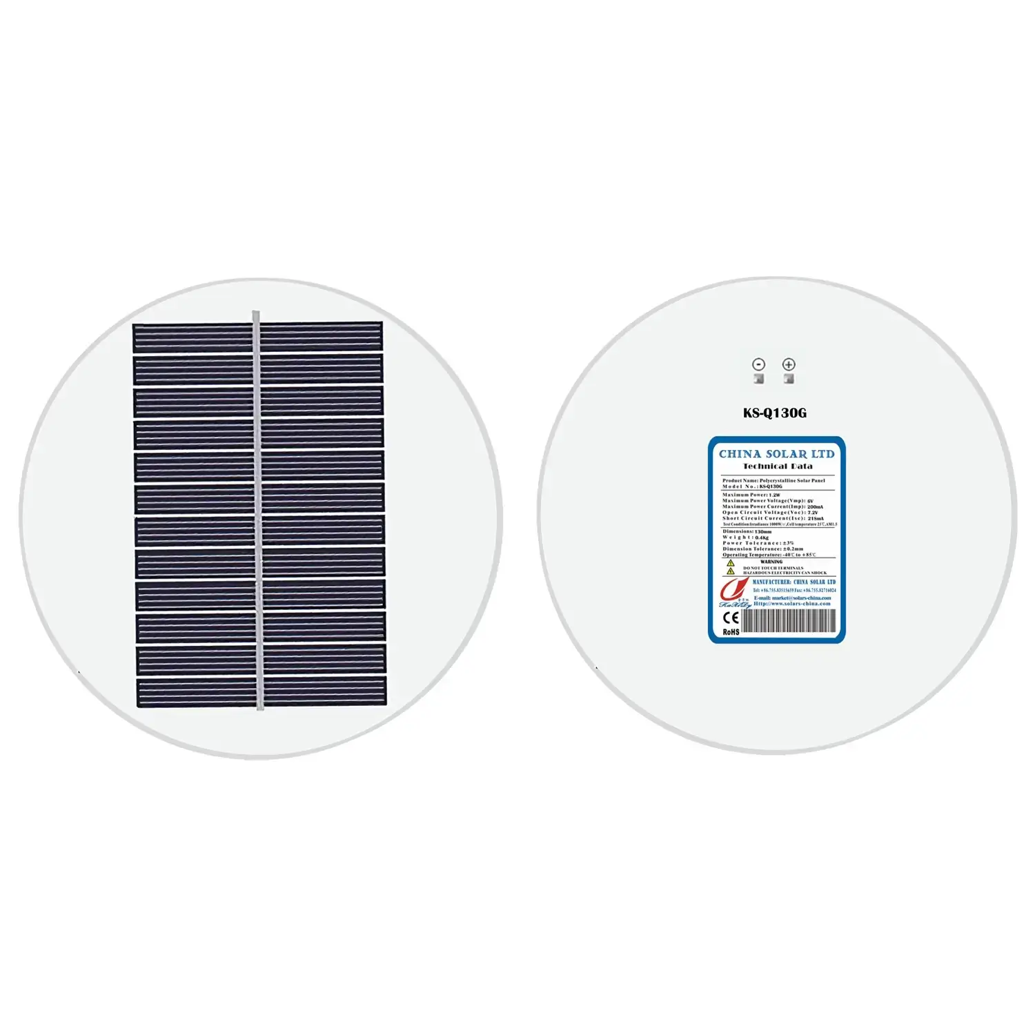 round solar panel 6V