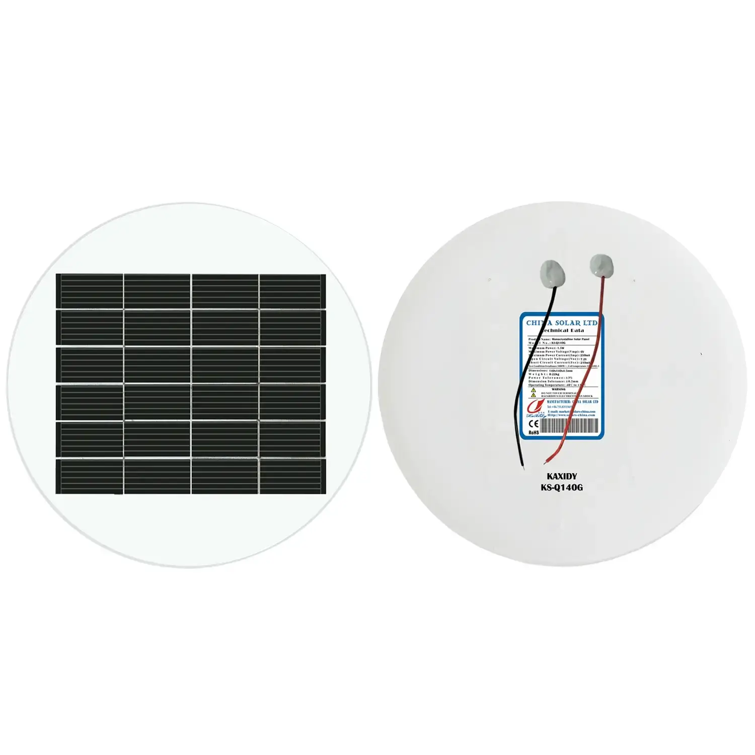 circular solar panel 1.5W 6V