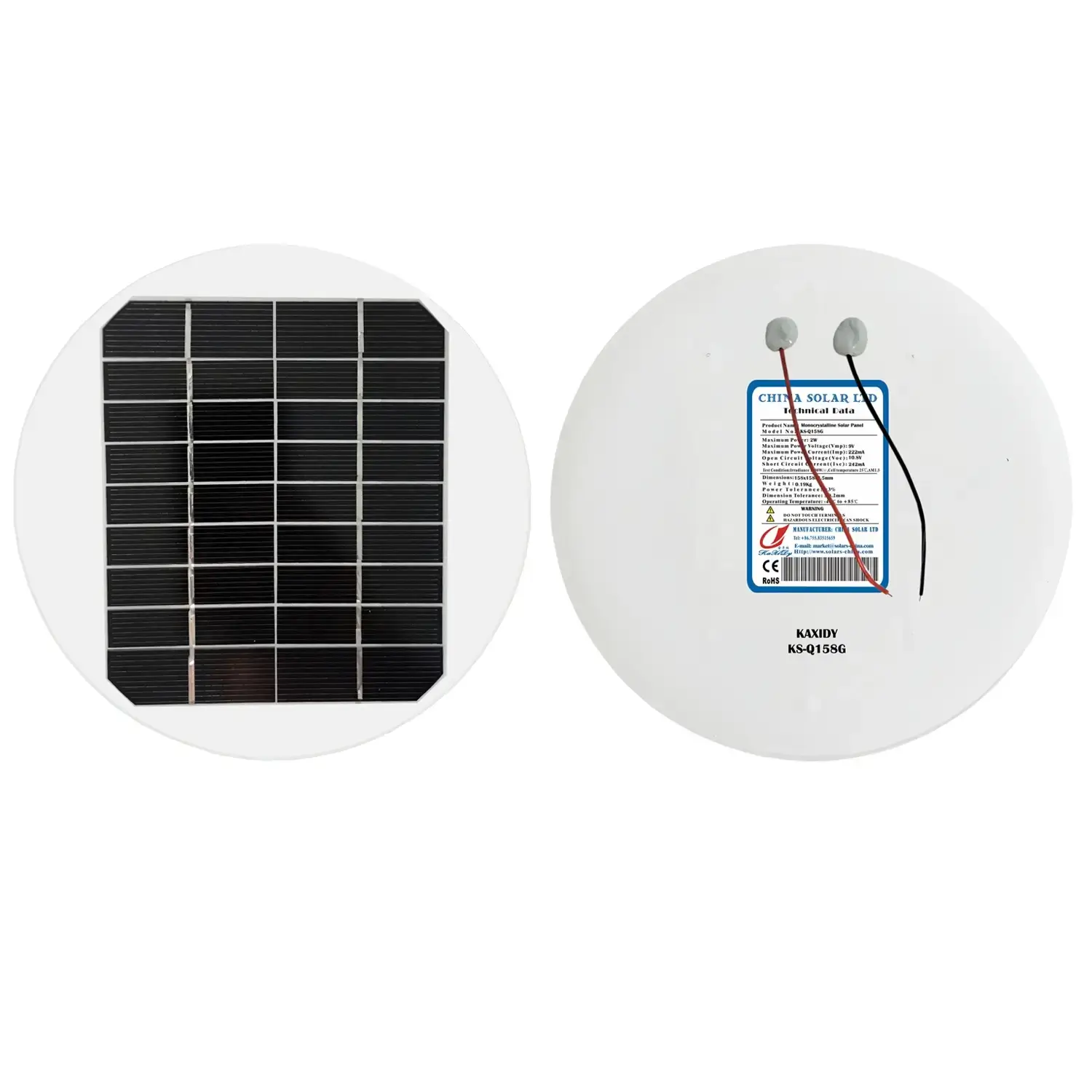 circular solar panel 2W 9V