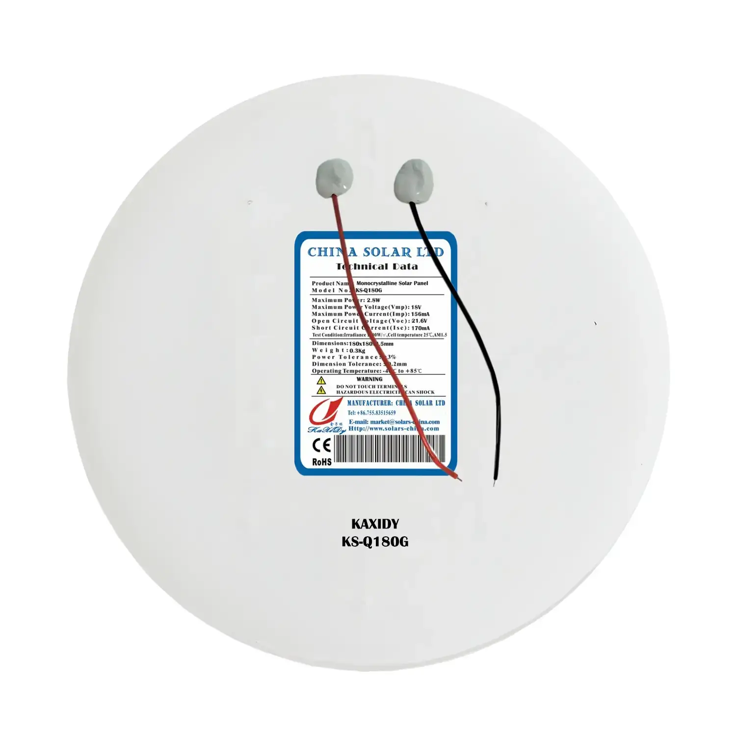 round solar panel 12V