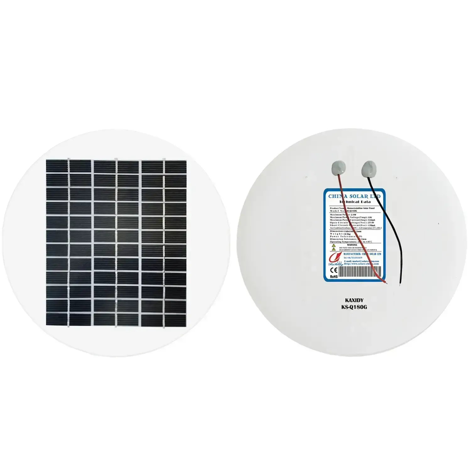 circular solar panel 2.8W 18V