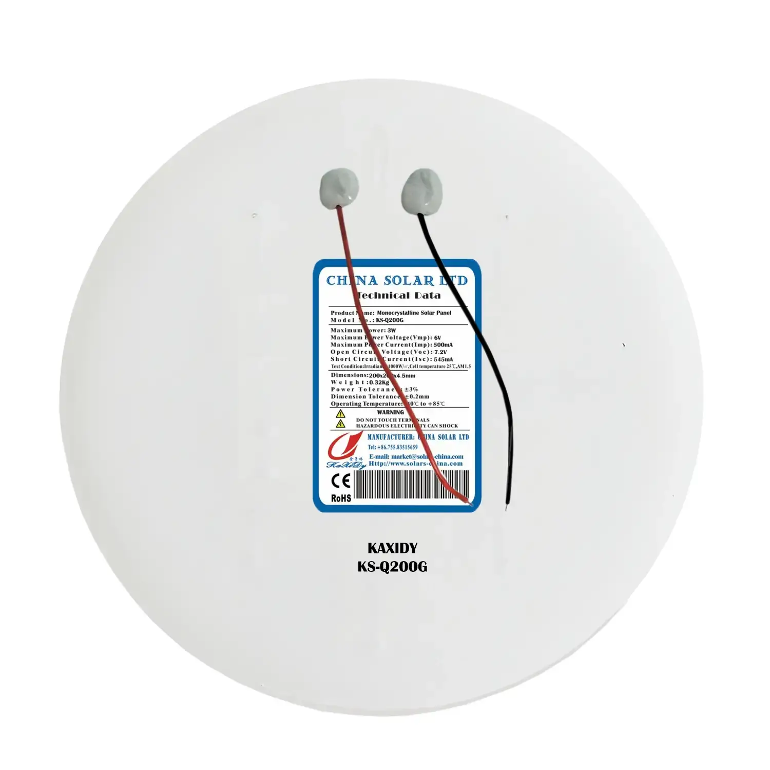 round solar panel 6V