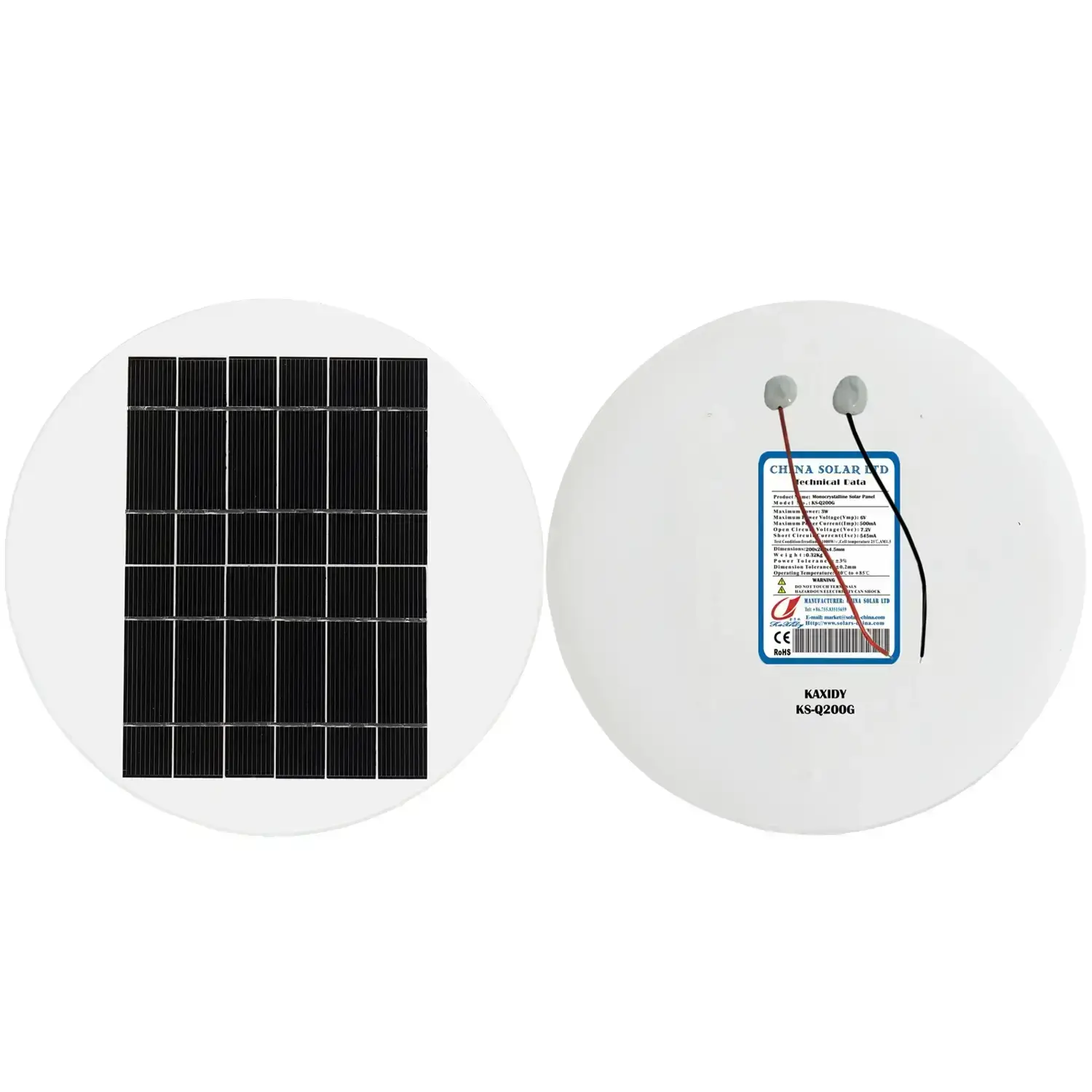 round solar panel 3W