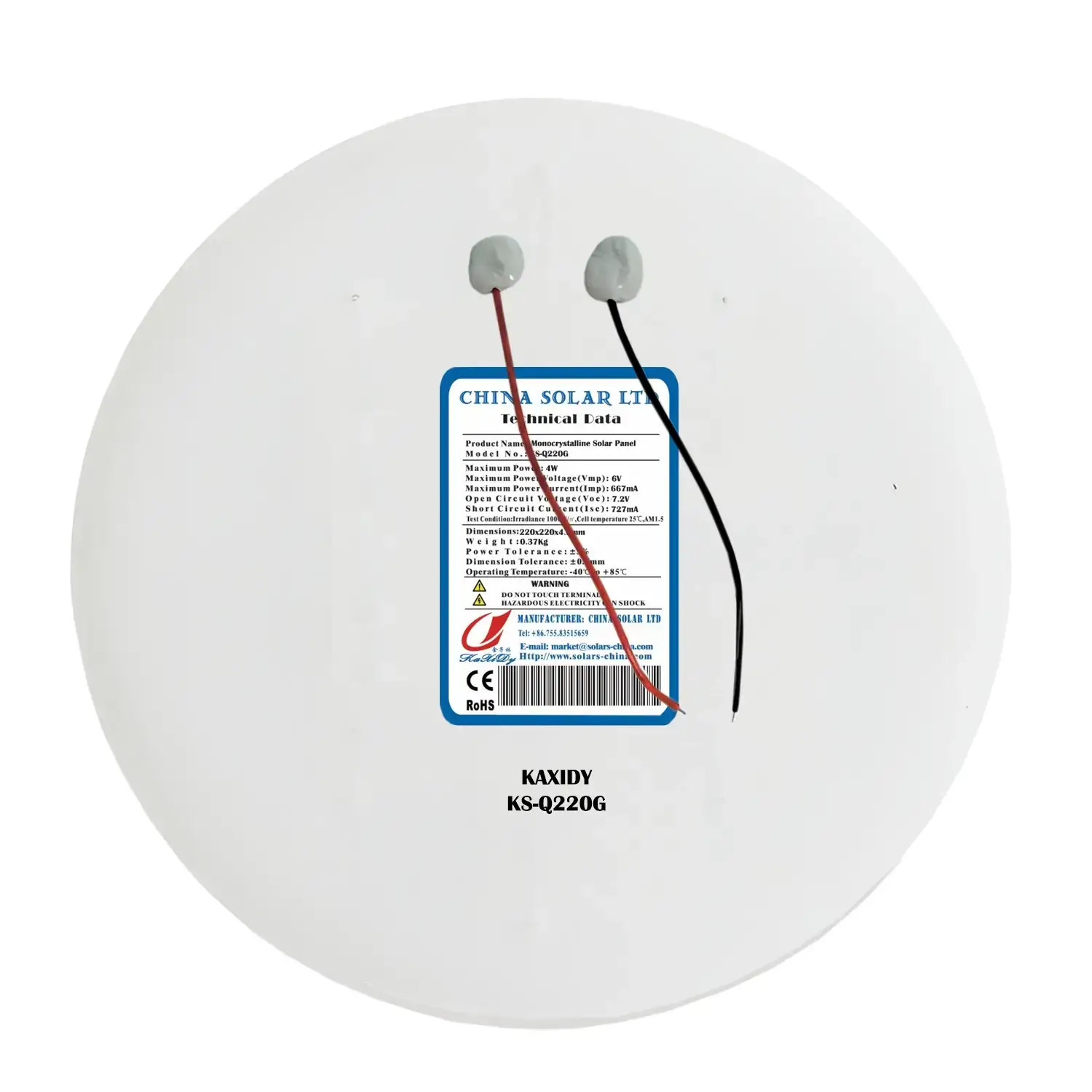 round solar panel 4W