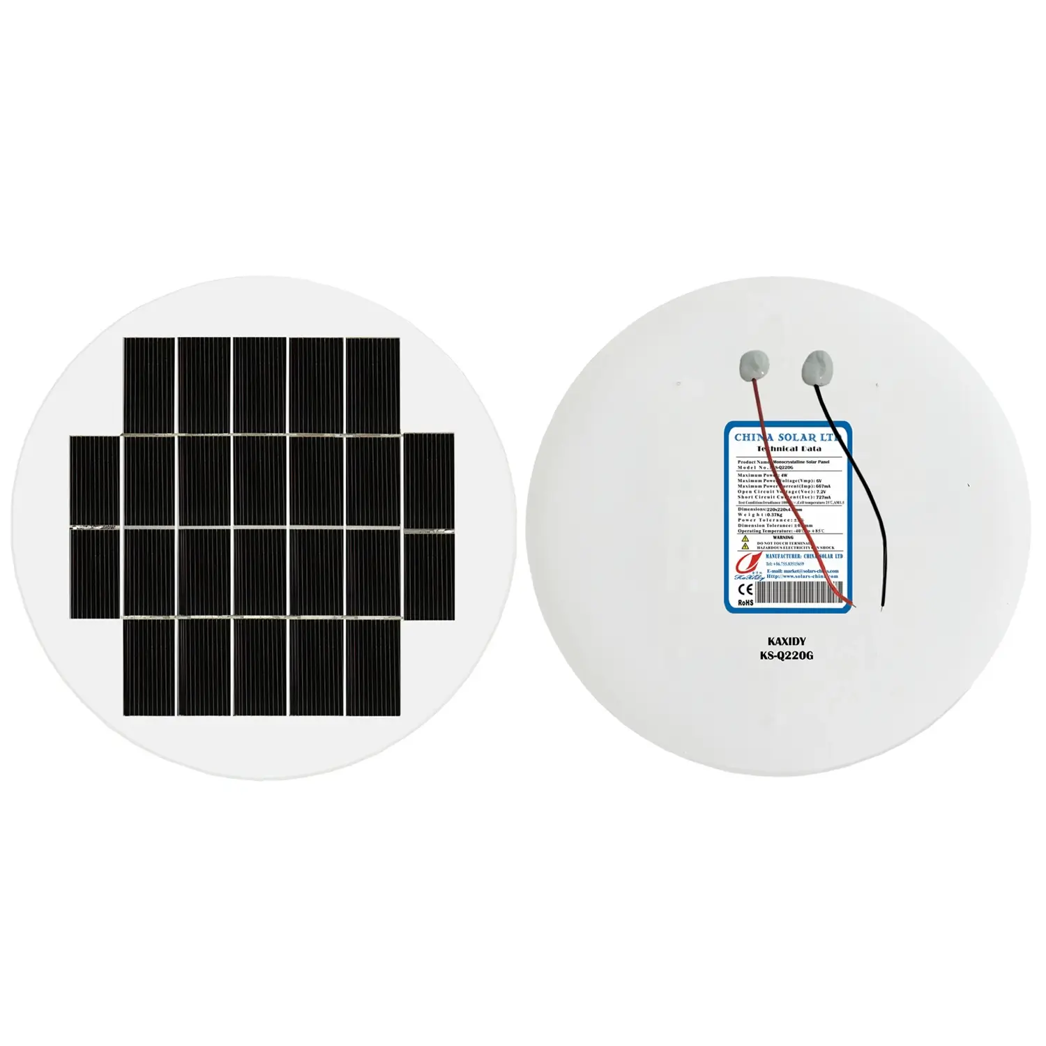 round solar panel 4W