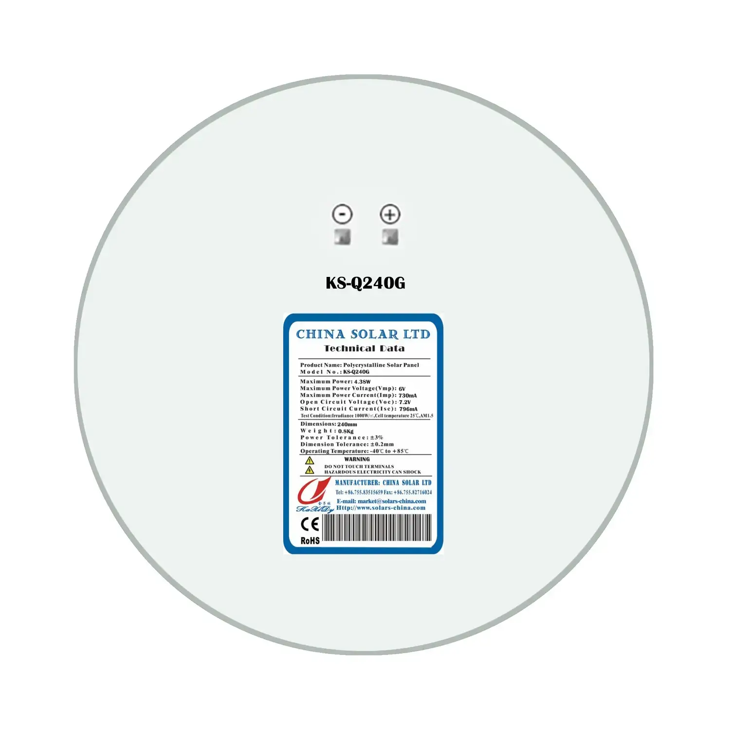 round solar panel 5W