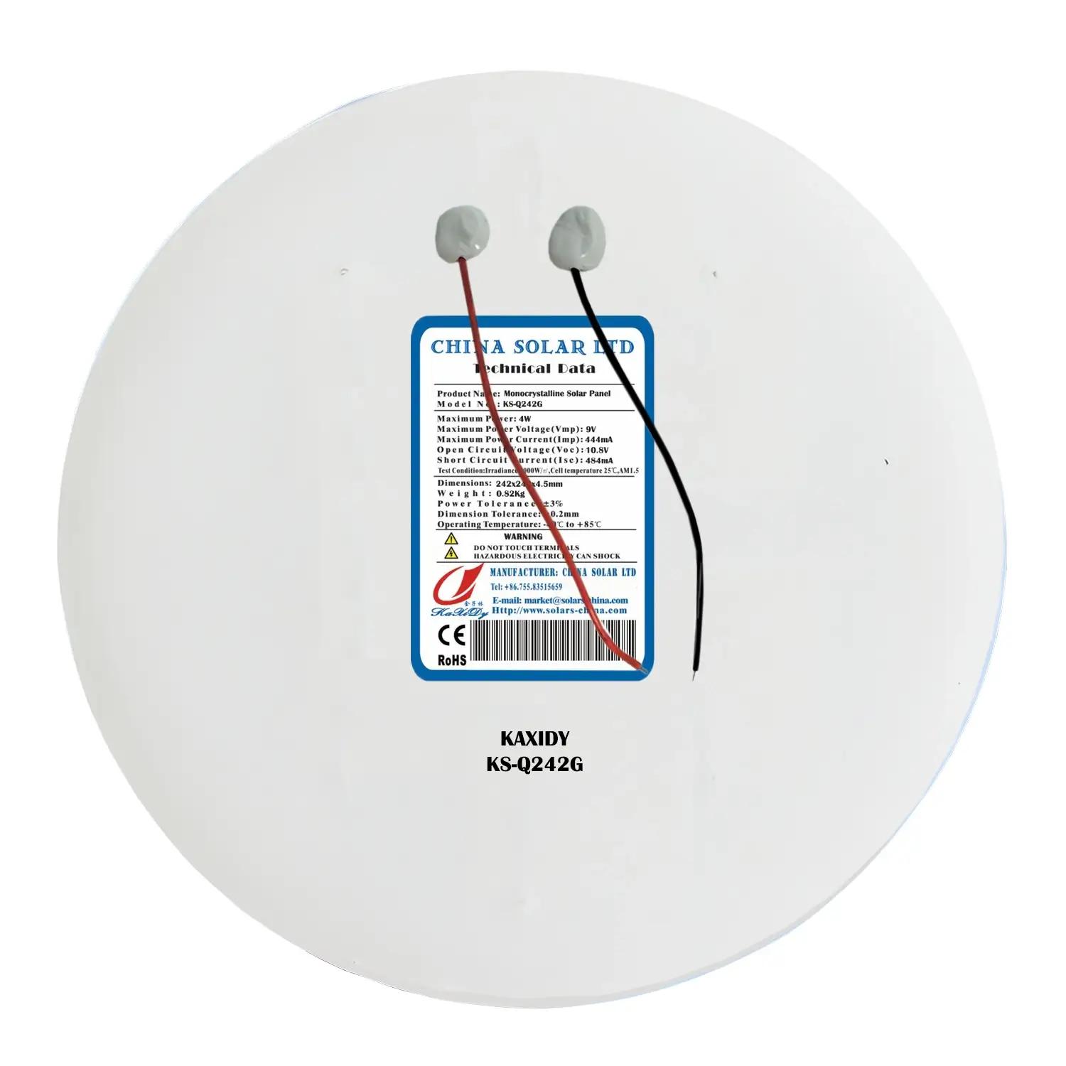 round solar panel 9V