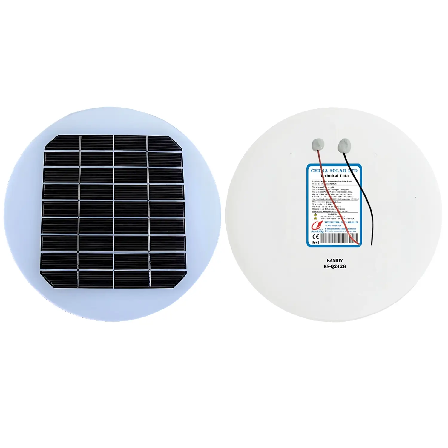 round solar panel 4W 9V