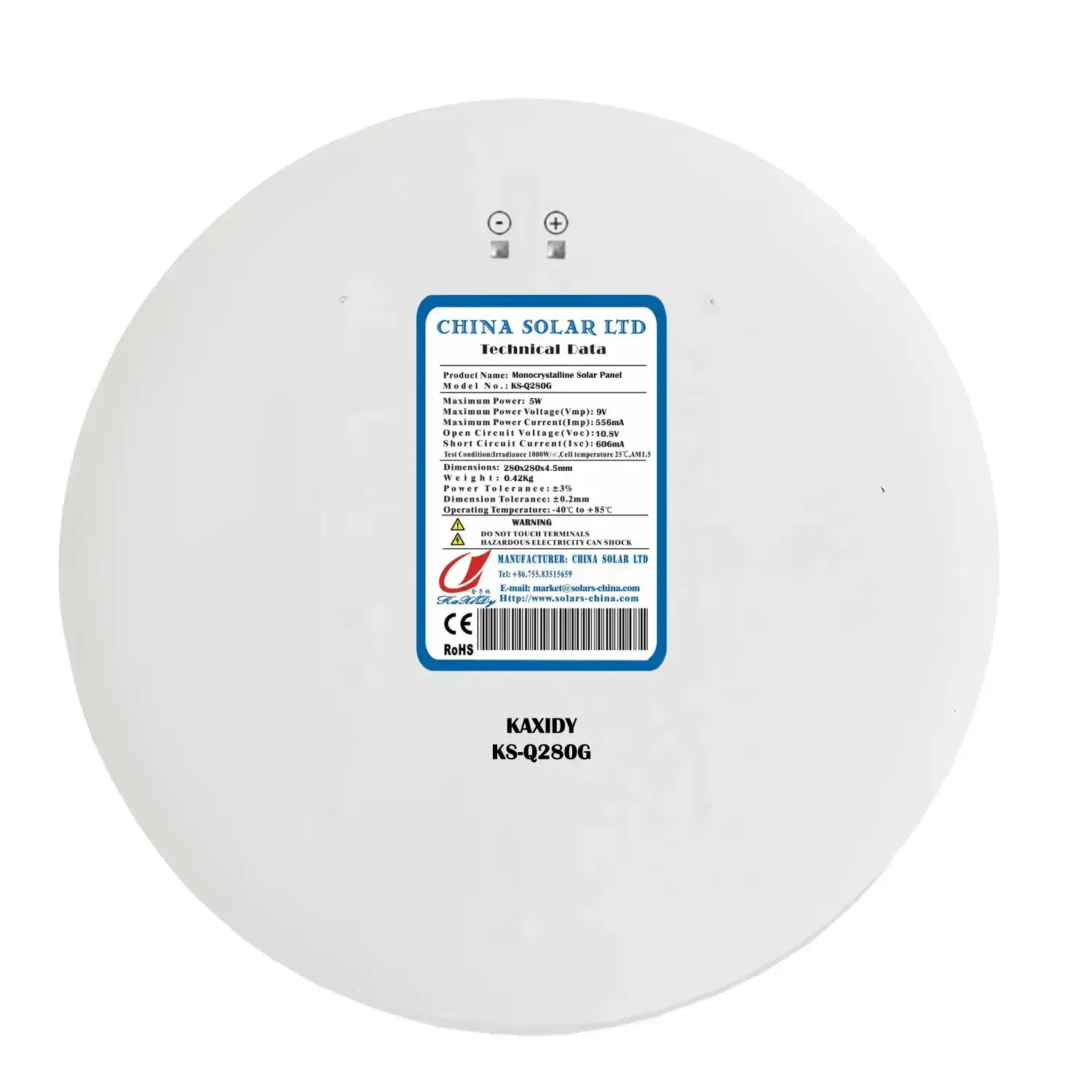 round solar panel 9V